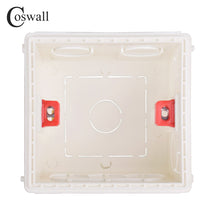 Load image into Gallery viewer, Coswall Adjustable Mounting Box Internal Cassette 86mm*85mm*50mm For 86 Type Switch and Socket White Red Blue Wiring Back Box