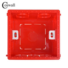 Load image into Gallery viewer, Coswall Adjustable Mounting Box Internal Cassette 86mm*85mm*50mm For 86 Type Switch and Socket White Red Blue Wiring Back Box