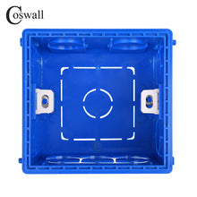 Load image into Gallery viewer, Coswall Adjustable Mounting Box Internal Cassette 86mm*85mm*50mm For 86 Type Switch and Socket White Red Blue Wiring Back Box